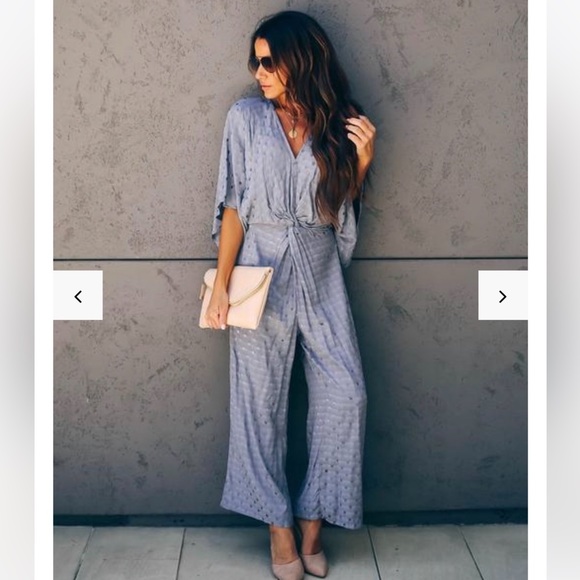 VICI COLLECTION - Cosmos Polka Dot Twist Jumpsuit - Picture 5 of 13